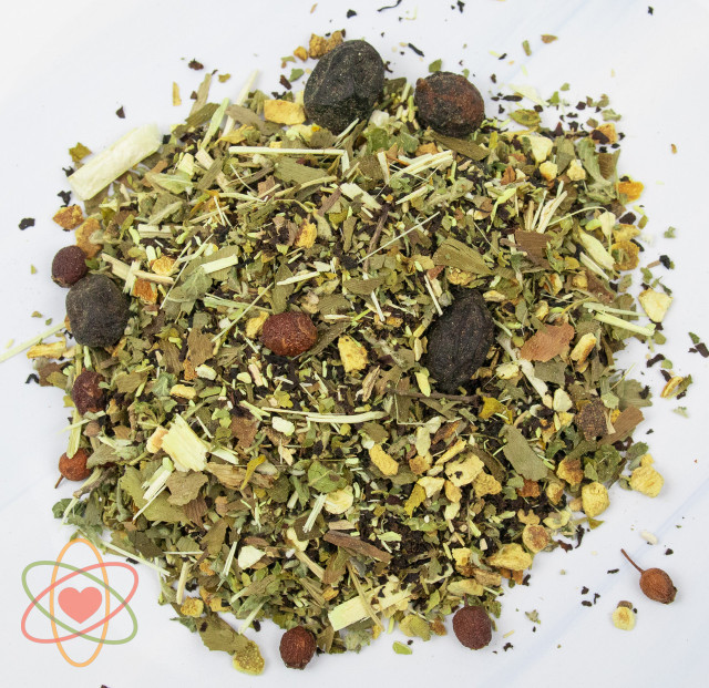 Hercules Tea Organic Loose Leaf – Damiana, Ginkgo Biloba, Hawthorn, Goji, Ashwagandha, Orange Peel & Ceylon Tea, Blended in Australia