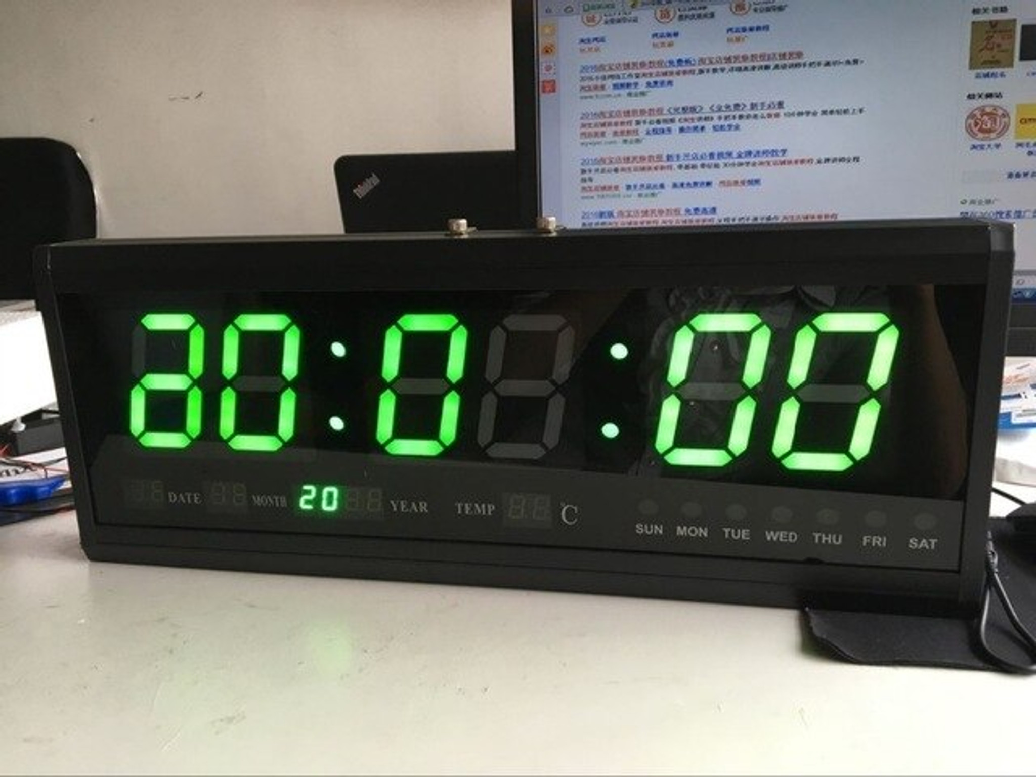 digital clock with weather