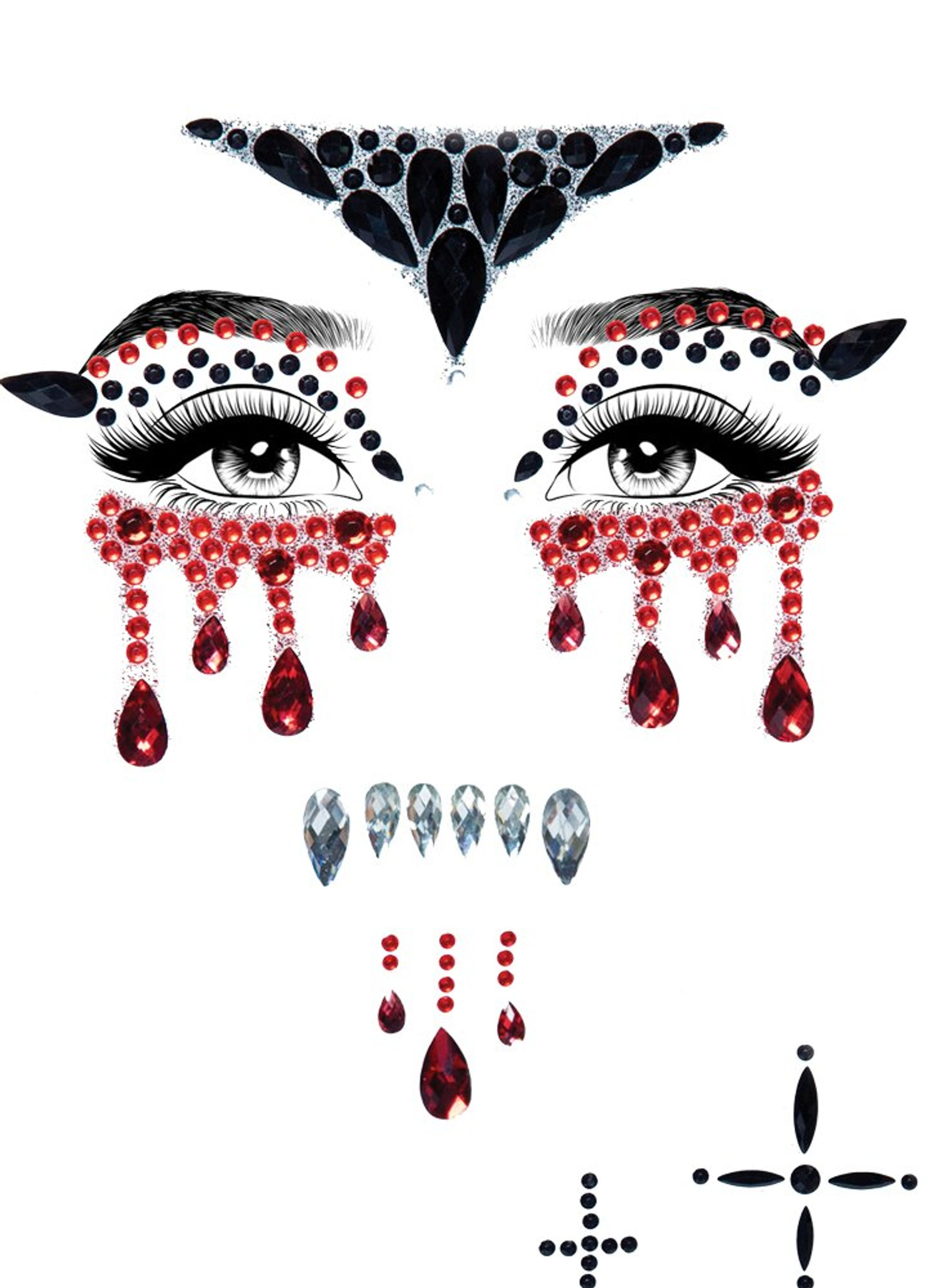 Leg Avenue Harlequin Face Jewels Sticker