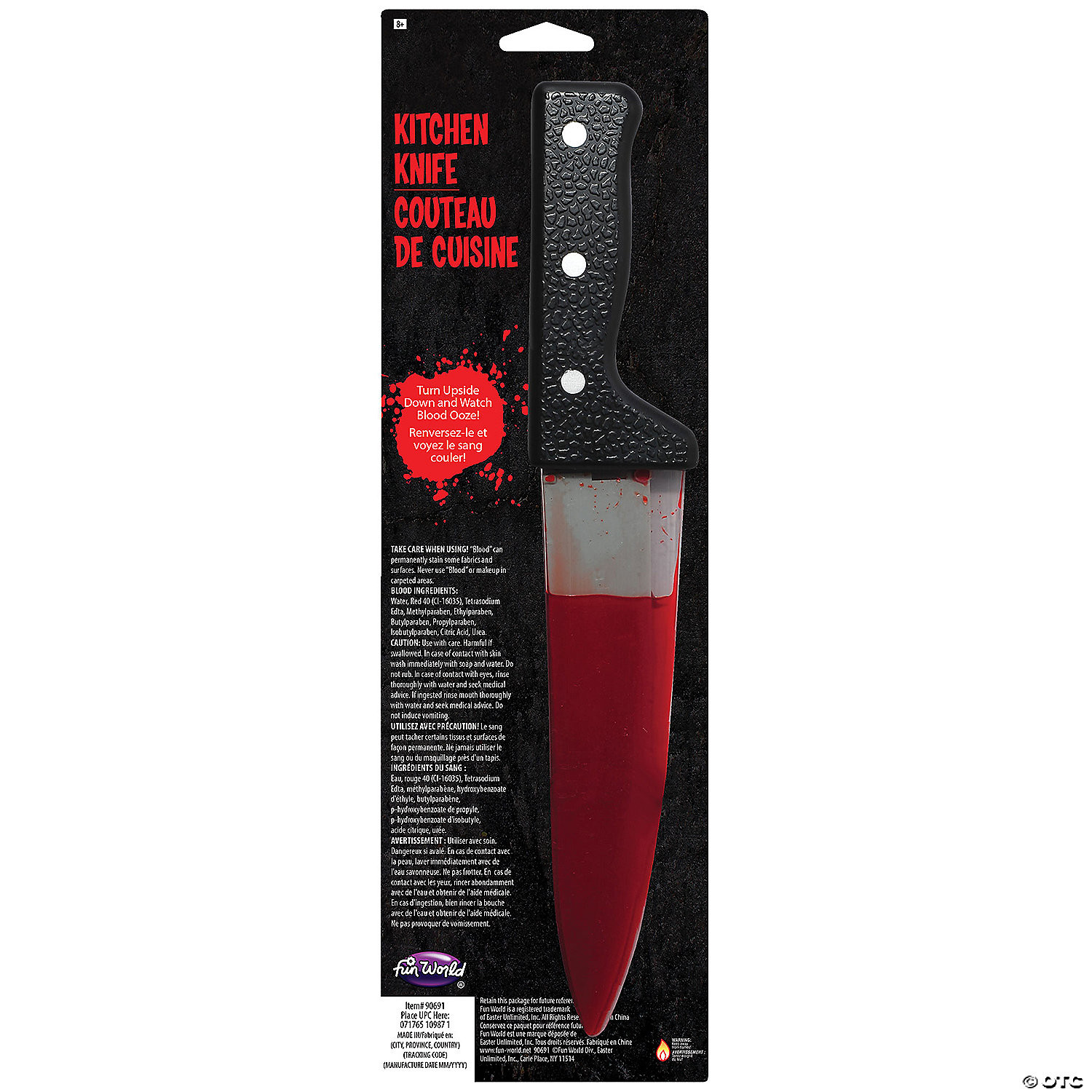 Bleeding Knife 34cm 13in Fake Blood