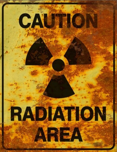 Caution Radiation Area THICK Sign Halloween Decor Prop Road and Lawn