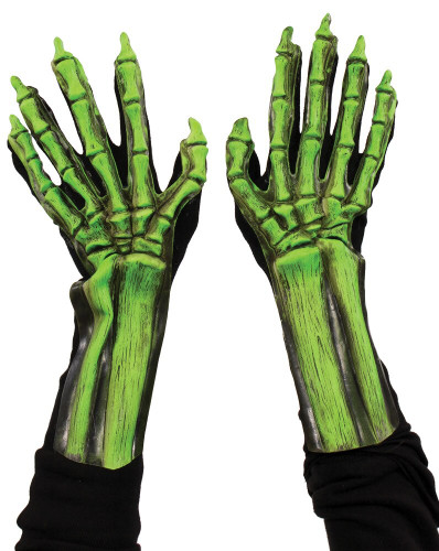 SKELETON HANDS UV GREEN