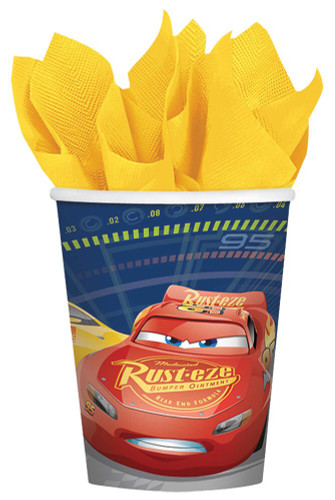 DISNEY CARS 3 CUPS 9OZ 8 PACK