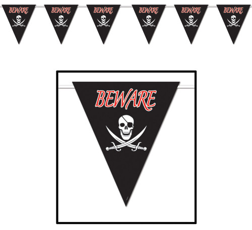 PIRATES BEWARE BANNER