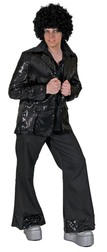 DISCO JACKET BLACK ADULT LG