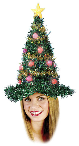 CHRISTMAS TREE HAT LIGHT UP