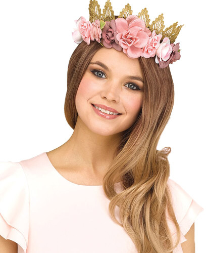 CROWN FAIRY FLORAL ROSE/GLD