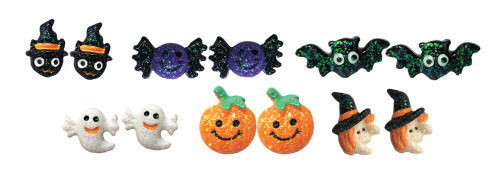 EARRING SET 6PK HALLOWEEN