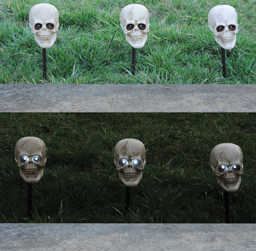 SKULL LIGHTED PATHWAY MARKERS