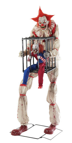 CAGEY CLOWN WITH CLOWN IN CAGE