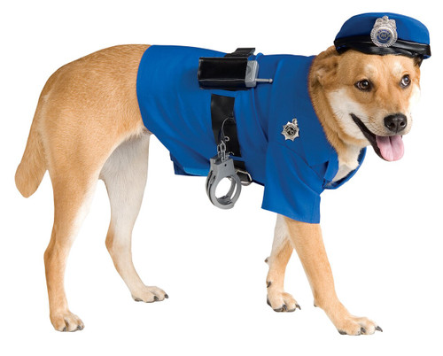 PET POLICE COSTUME LARGE