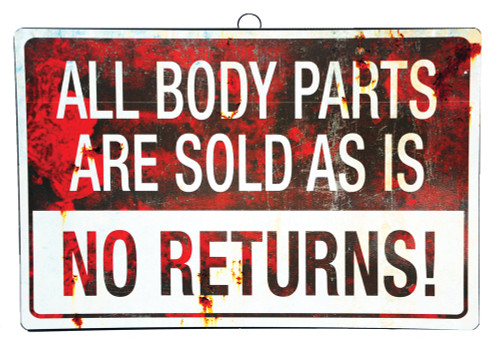 SIGN  ALL BODY PARTS ARE SOLD