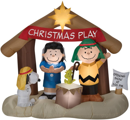 AIRBLOWN-PEANUTS NATIVITY SCEN