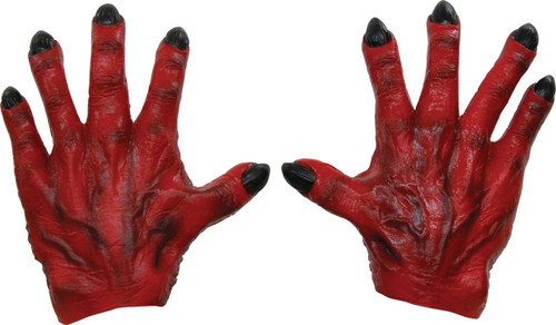 MONSTER HANDS RED LATEX