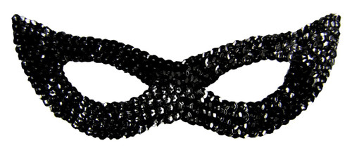 CAT MASK SEQUIN BLACK