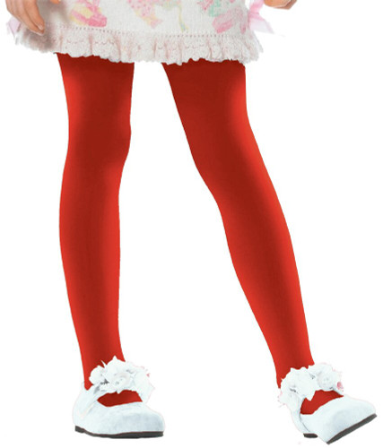 TIGHTS CHILD RED LRG 7 TO 10