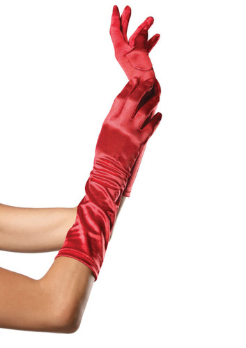 GLOVES ELBOW LENGTH RED