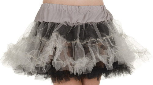 PETTICOAT TUTU ADULT BLK& GRAY