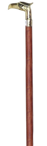 CANE WOODEN BRASS EAGLE