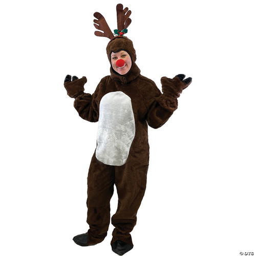 Adult's Reindeer Costume with Hood - Large