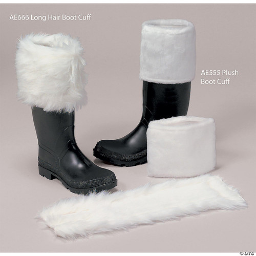 Luxurious Long-Hair Santa Boot Cuffs
