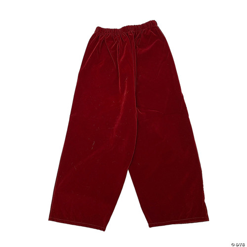 Burgundy Velvet Santa Pants - LG