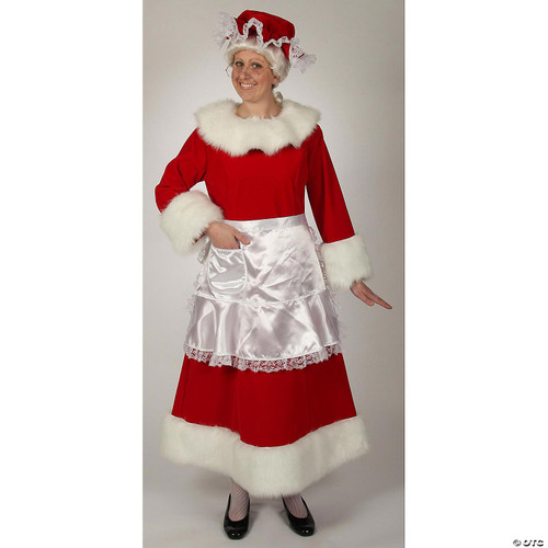 Womens Regal Red Velvet Mrs. Claus Costume - Large