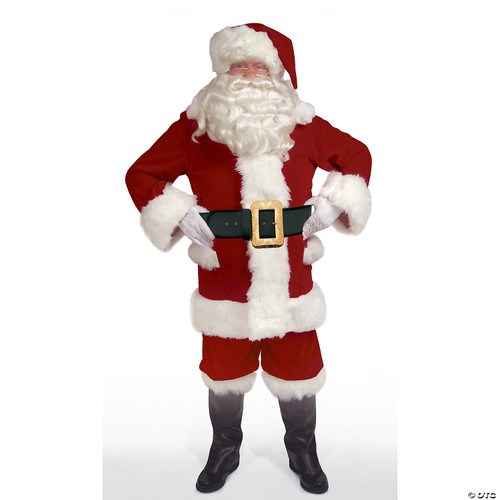 Burgundy Velvet Santa Suit with Overalls - LG