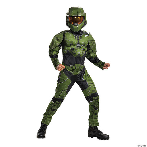Boy's Classic Muscle Master Chief Infinite Costume - Large