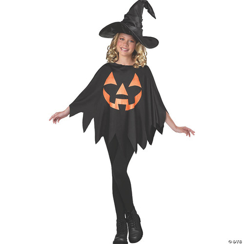 KidÂ’s Jack-O-Lantern Poncho