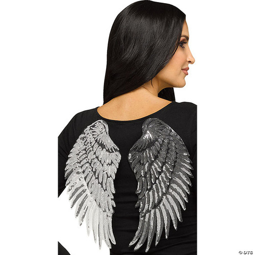 Silver Sequin Adult Wings