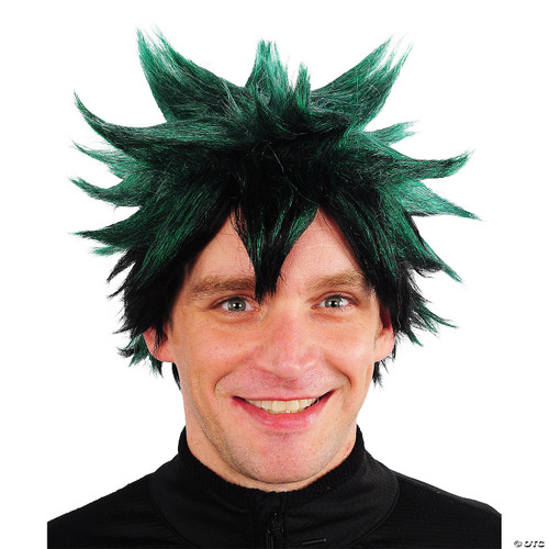 Anime Spike Green Wig