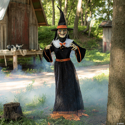 7' Animated Whimsical Witch