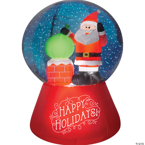 66" Blow Up Inflatable Santa Snow Globe Outdoor Yard Decoration