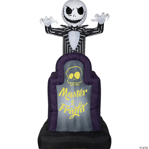 42" Blow Up Inflatable Nightmare Before Christmas Master of Fright Jack Skellington Halloween Outdoor Yard Decoration