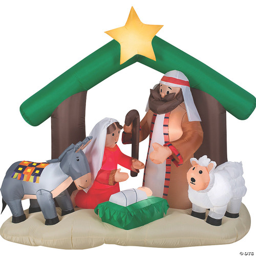 72" Outdoor Blow Up Inflatable Holy Family Nativity Outdoor Yard Decoration
