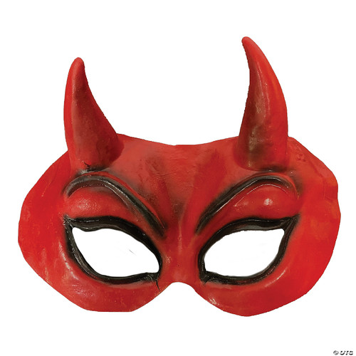 Devil Red Latex Half Mask