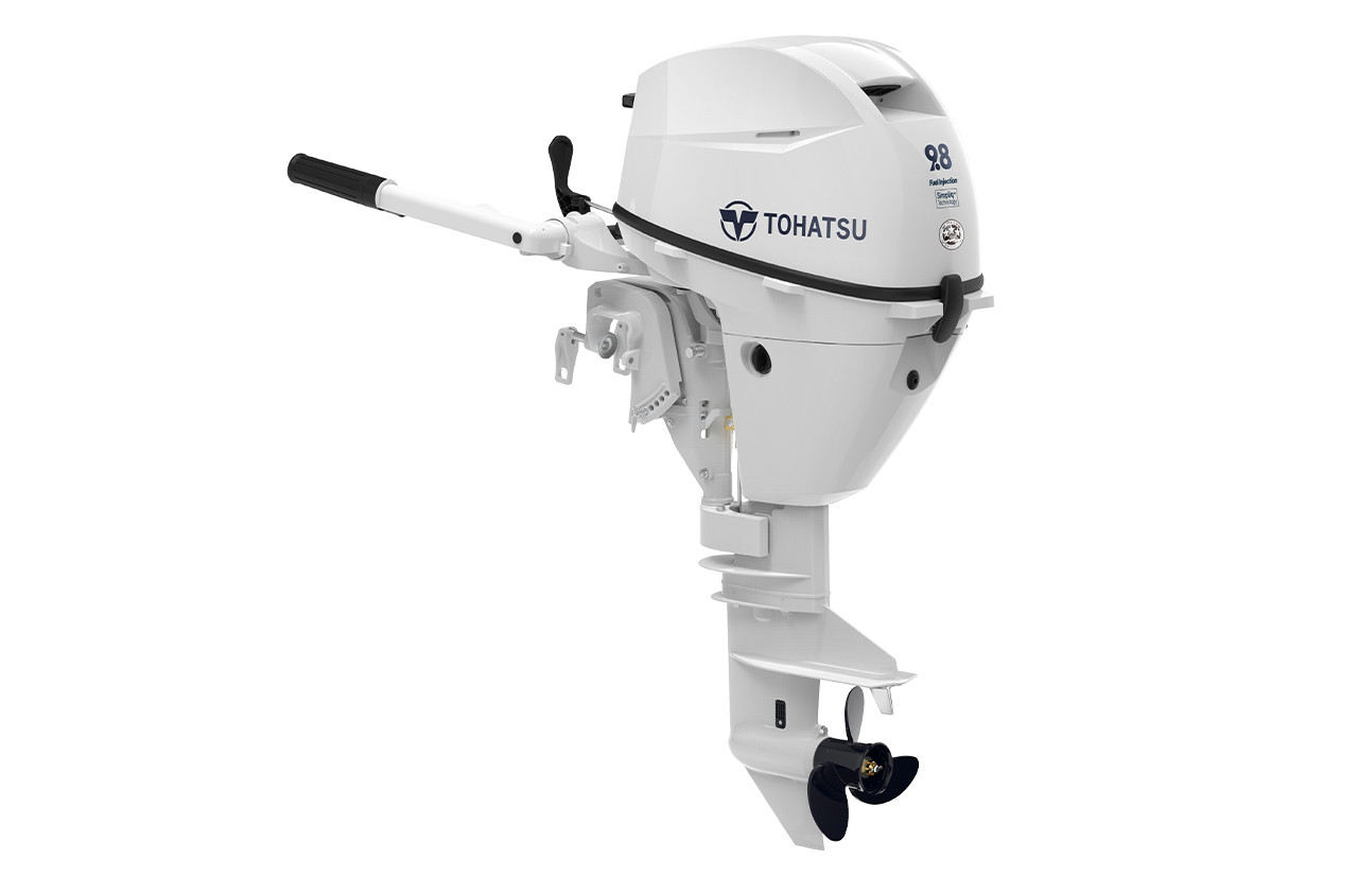 Tohatsu 9.8 hp Portable Outboard | Tiller, Electric and Manual Tohatsu 9.8 hp Portable Outboard | Tiller, Electric and Manual