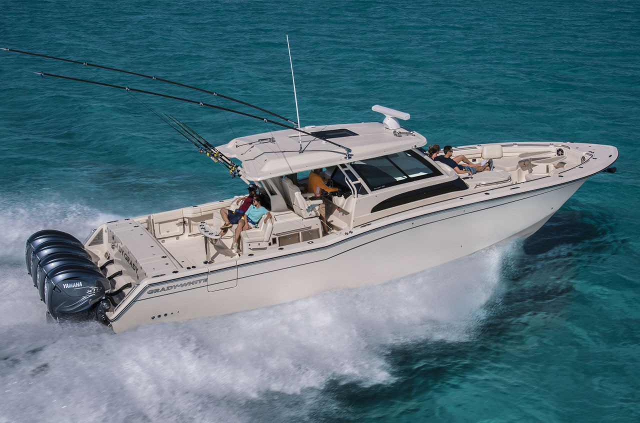 Grady-White Canyon 456 with Quad Yamaha 450hp Outboards