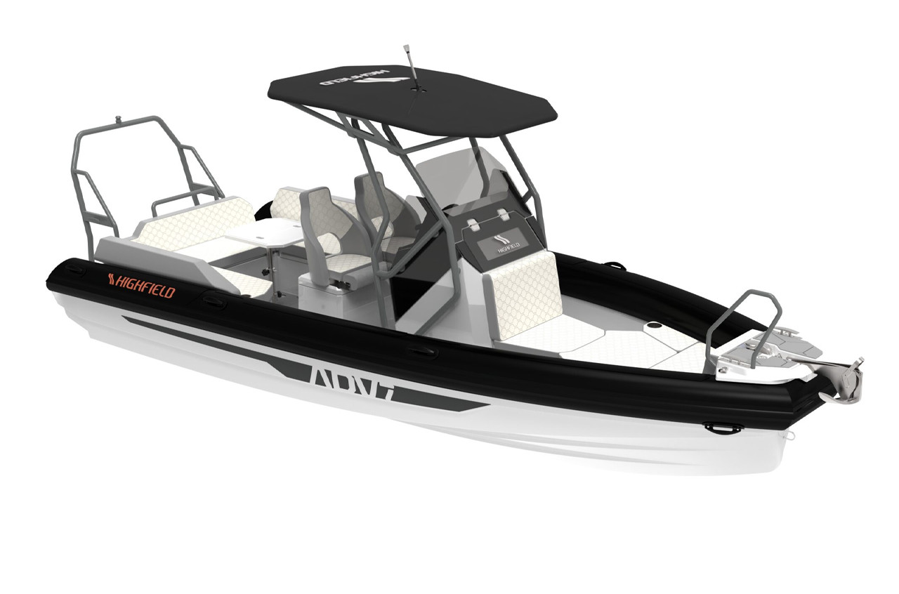 Highfield Adventure 7 Inflatable Console RIB with Black Tubes and