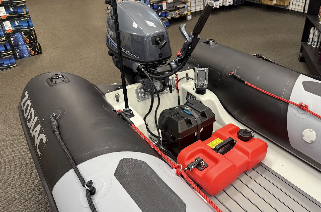 1 of 2002 Zodiac Open 3.1 Console RIB | Yamaha 25hp Outboard