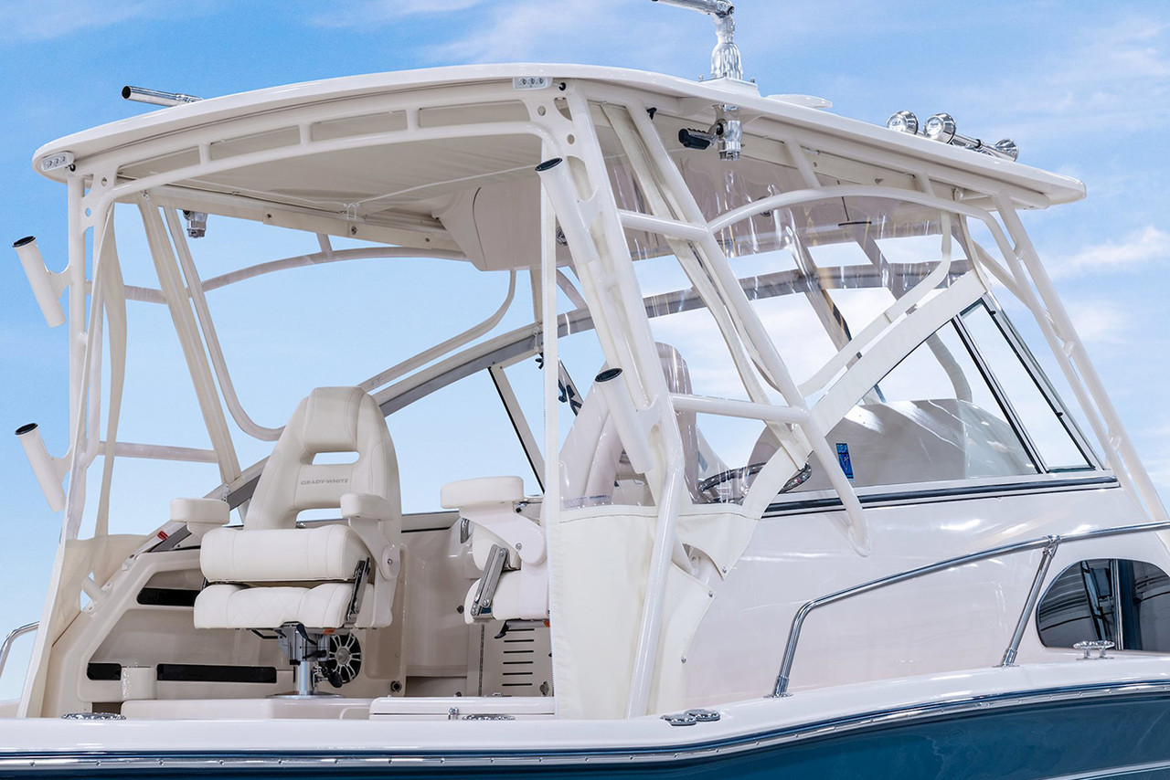 1 of 2151 Grady-White Marlin 300 | Coastal Fog Blue | Twin Yamaha