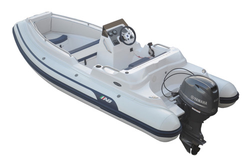 AB Nautilus 14 DLX Rigid Inflatable Boat with outboard.