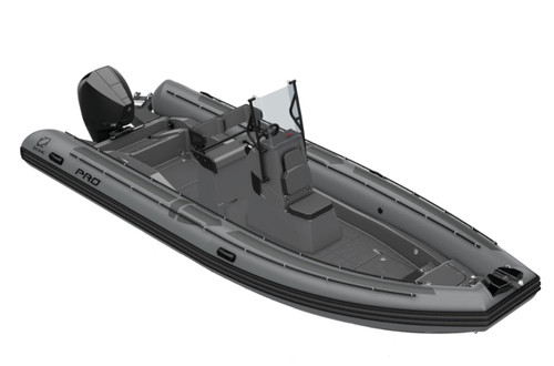 Zodiac Pro 7 No T-top with Yamaha Outboard in Military Grey.