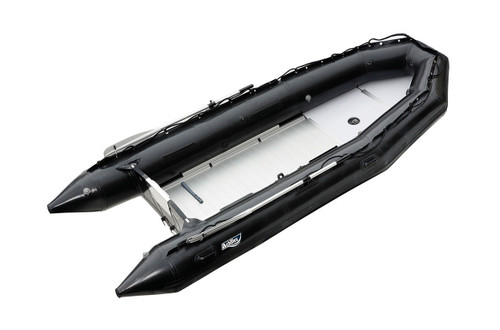 Achilles SG-140SV sport utility inflatable boat with black tubes.