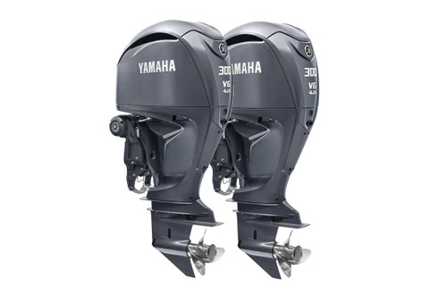 Twin Yamaha 300hp DEC Outboards F300UCB & LF300UCB.