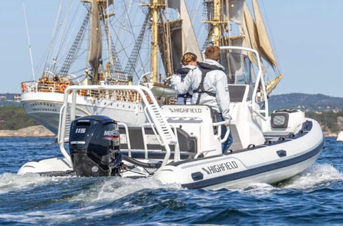 Highfield Sport 560 Console RIB with 115hp outboard for sale at Boat Specialists.