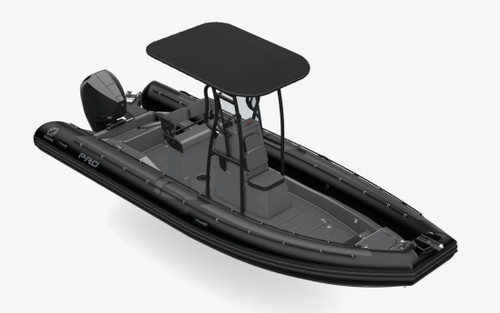 Zodiac Pro 6.5 T-Top with Yamaha 150hp Outboard in Black Tubes.