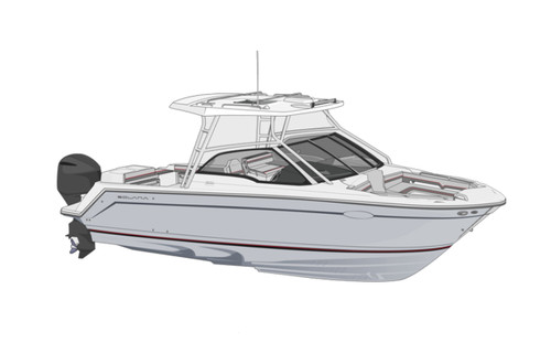 Solara S-250 DC (Dual Console) with Yamaha 300hp Outboard in Light Grey.