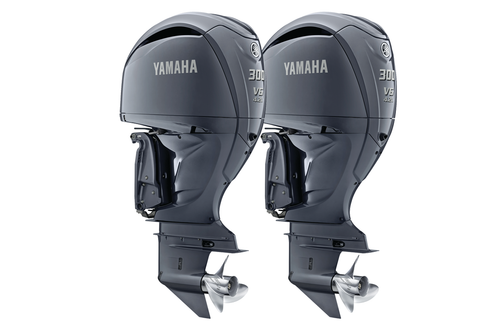 Twin Yamaha 300hp DEC Outboards F300UCB & LF300UCB.